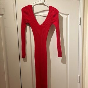 Ribbed Bodycon Midi Dress